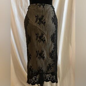 Elegant Black Lace Skirt